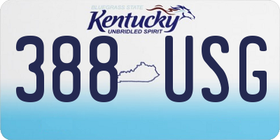 KY license plate 388USG