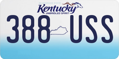 KY license plate 388USS
