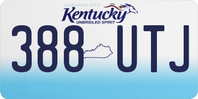 KY license plate 388UTJ
