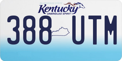 KY license plate 388UTM