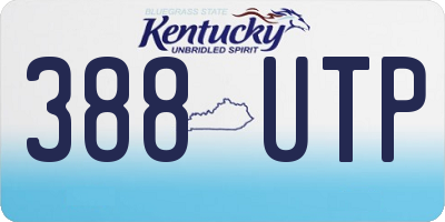 KY license plate 388UTP