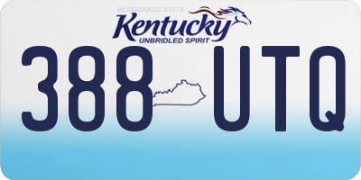 KY license plate 388UTQ