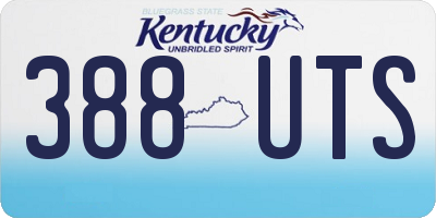 KY license plate 388UTS