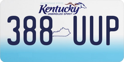 KY license plate 388UUP