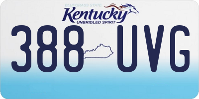 KY license plate 388UVG