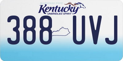 KY license plate 388UVJ