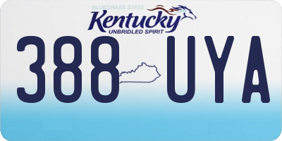 KY license plate 388UYA