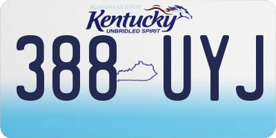 KY license plate 388UYJ