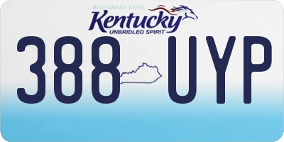 KY license plate 388UYP