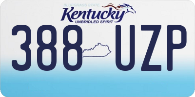 KY license plate 388UZP
