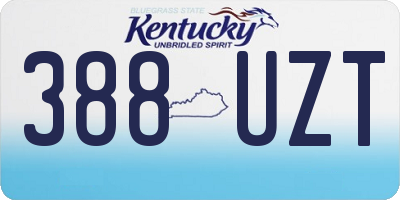 KY license plate 388UZT