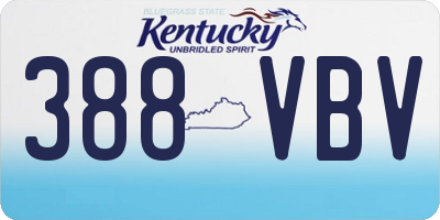 KY license plate 388VBV