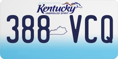 KY license plate 388VCQ