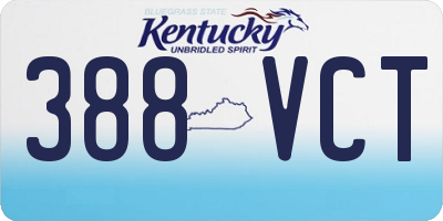 KY license plate 388VCT