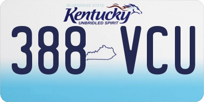 KY license plate 388VCU
