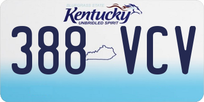 KY license plate 388VCV