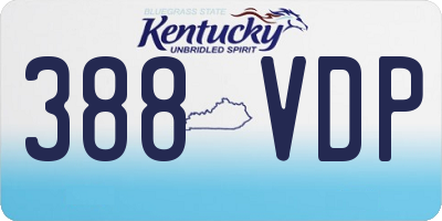 KY license plate 388VDP