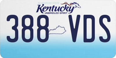 KY license plate 388VDS