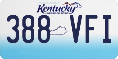 KY license plate 388VFI