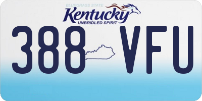 KY license plate 388VFU