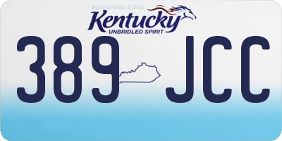 KY license plate 389JCC