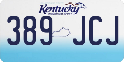 KY license plate 389JCJ