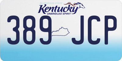 KY license plate 389JCP