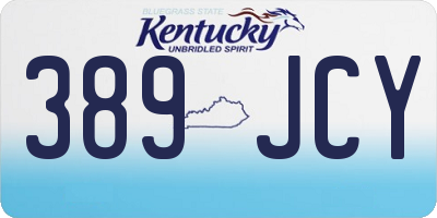 KY license plate 389JCY