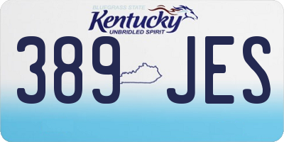 KY license plate 389JES