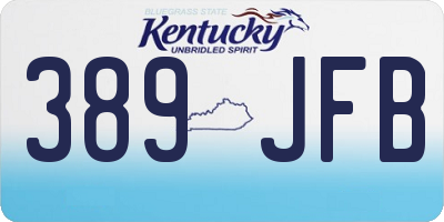 KY license plate 389JFB