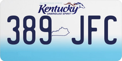 KY license plate 389JFC