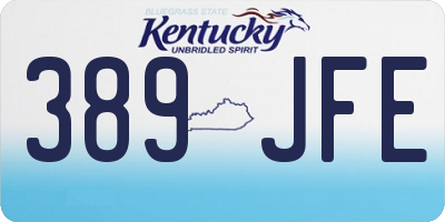 KY license plate 389JFE