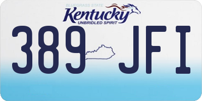 KY license plate 389JFI