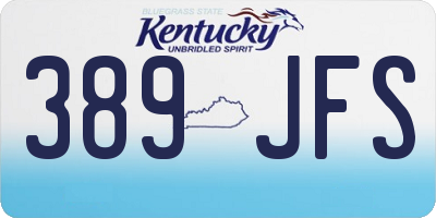 KY license plate 389JFS