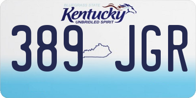 KY license plate 389JGR
