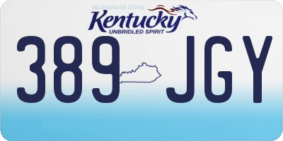 KY license plate 389JGY