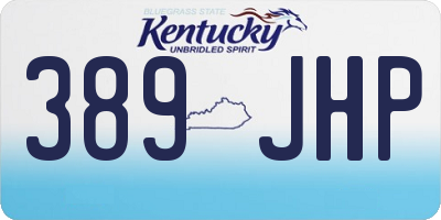 KY license plate 389JHP