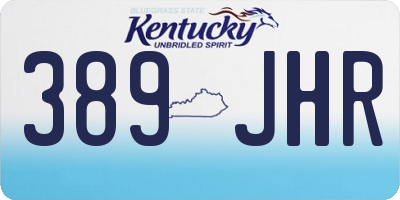 KY license plate 389JHR