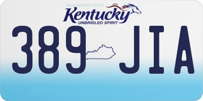 KY license plate 389JIA