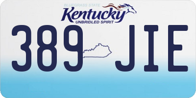 KY license plate 389JIE