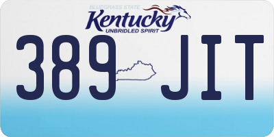 KY license plate 389JIT