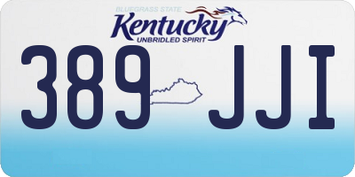 KY license plate 389JJI