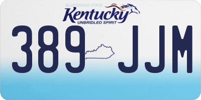 KY license plate 389JJM