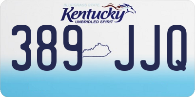 KY license plate 389JJQ