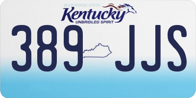 KY license plate 389JJS