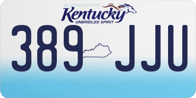 KY license plate 389JJU