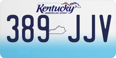 KY license plate 389JJV
