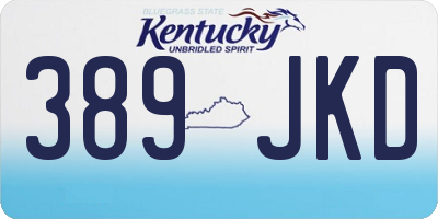 KY license plate 389JKD