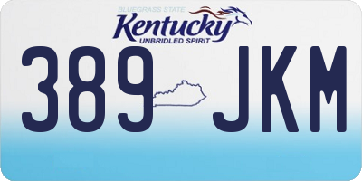 KY license plate 389JKM