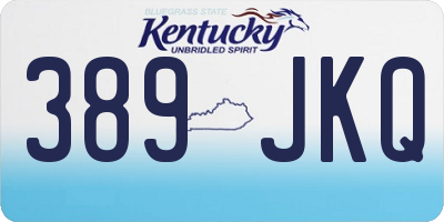 KY license plate 389JKQ